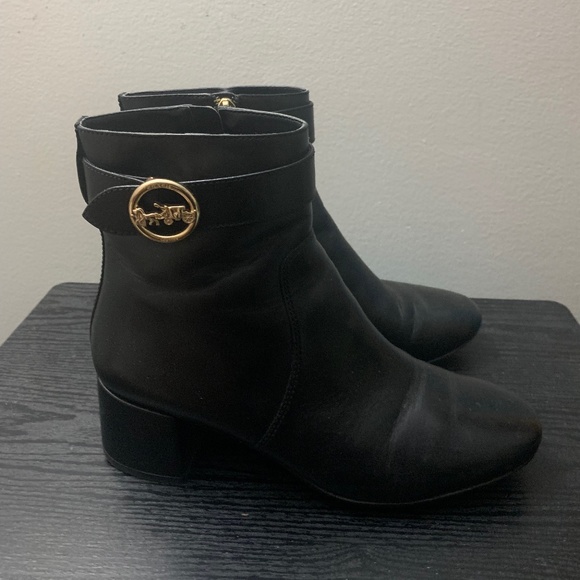 Coach Ankle Block Heel  Boots - Picture 3 of 9
